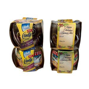 Glade Holiday Candle Scents Gingerbread Spice & Sugarplum Dream 3 Oz Set of 4